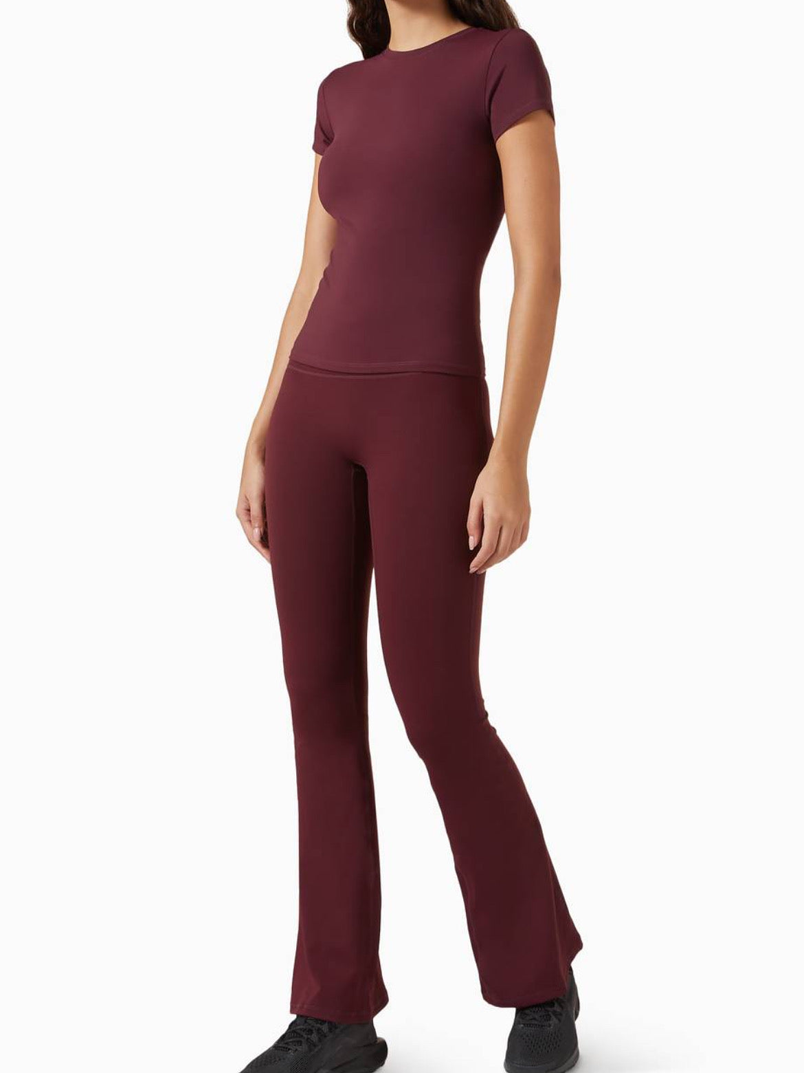 Flare leggings burgundy